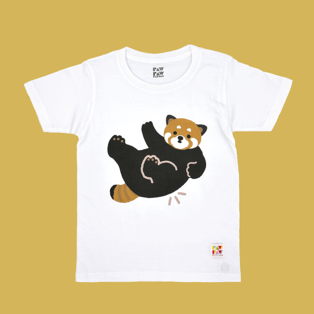【PAWPAW DESIGN × 京都市動物園】子ども用Tシャツ「うっかりレッサー」100・110・120サイズ